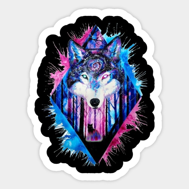 Wolf Sticker by Teedell